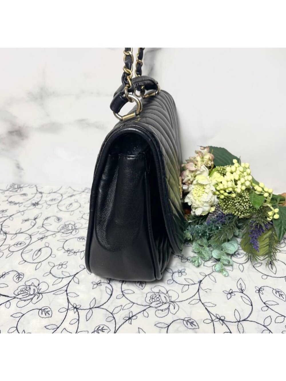 Chanel 2-Way Chevron Chain Shoulder Bag - Picture 7 of 15